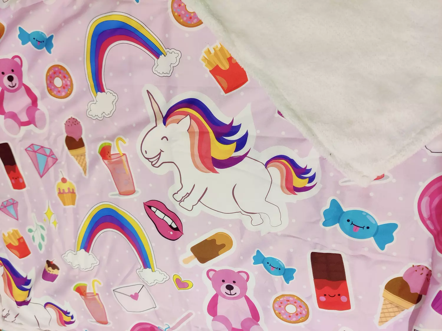 Unicorn pattern baby blanket  image