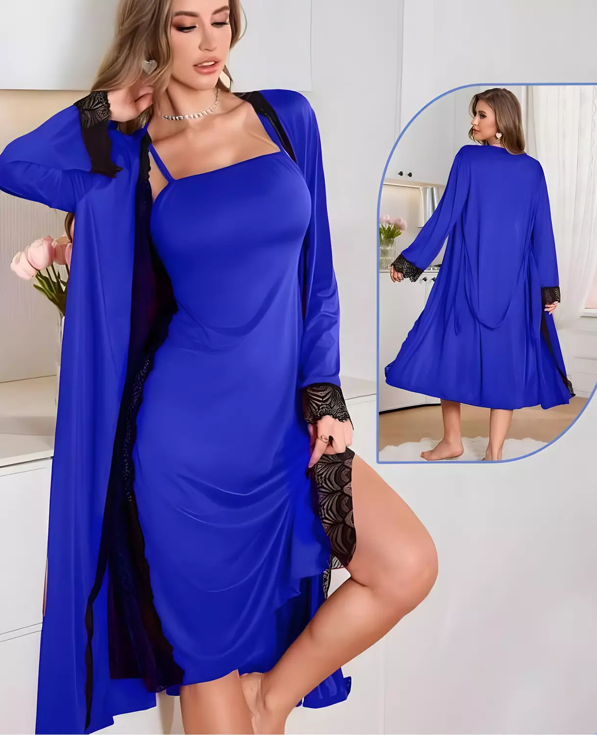 Luxurious Satin & Lace Set hover image