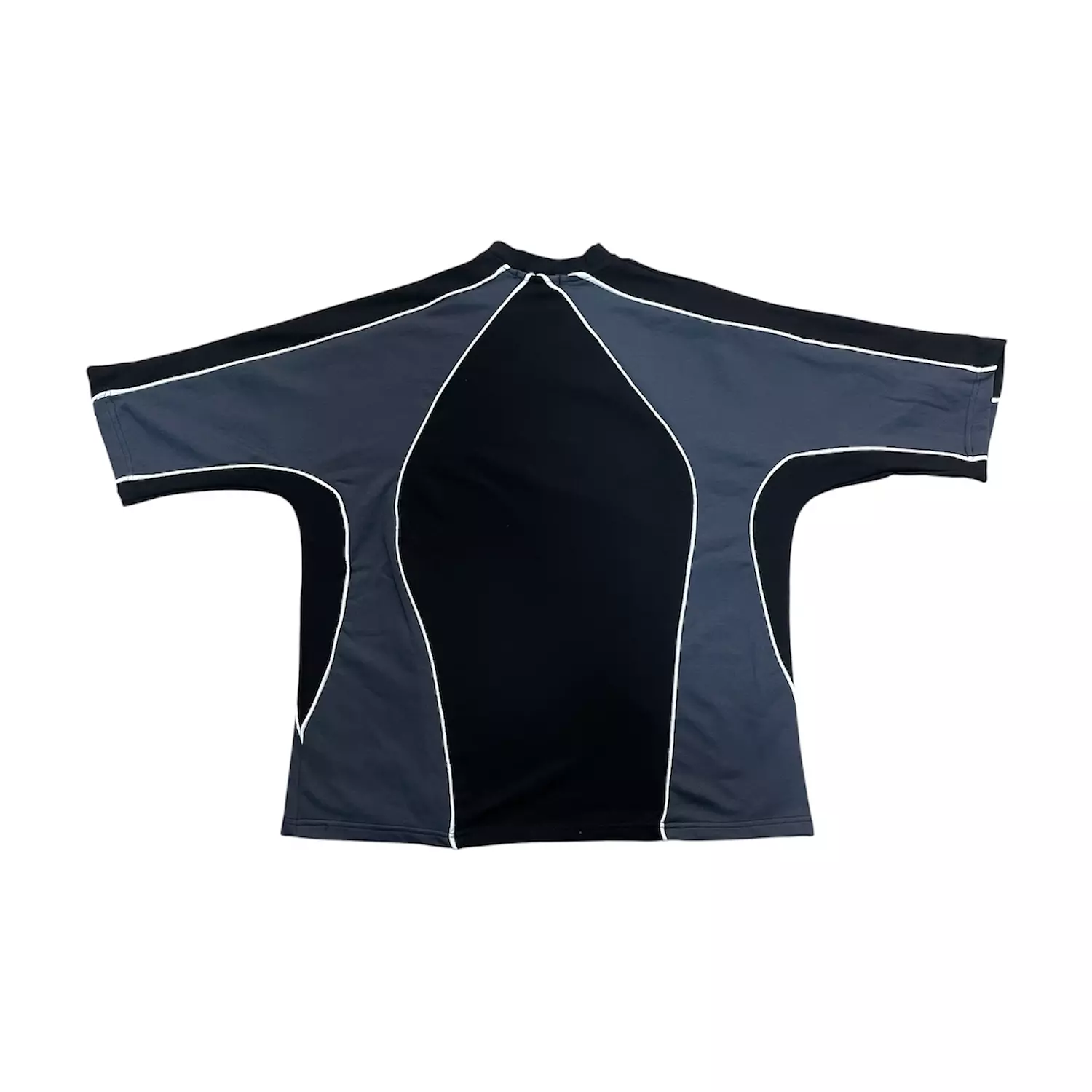  De-lys slices box fit Black & Grey with white stripe t shirt 3