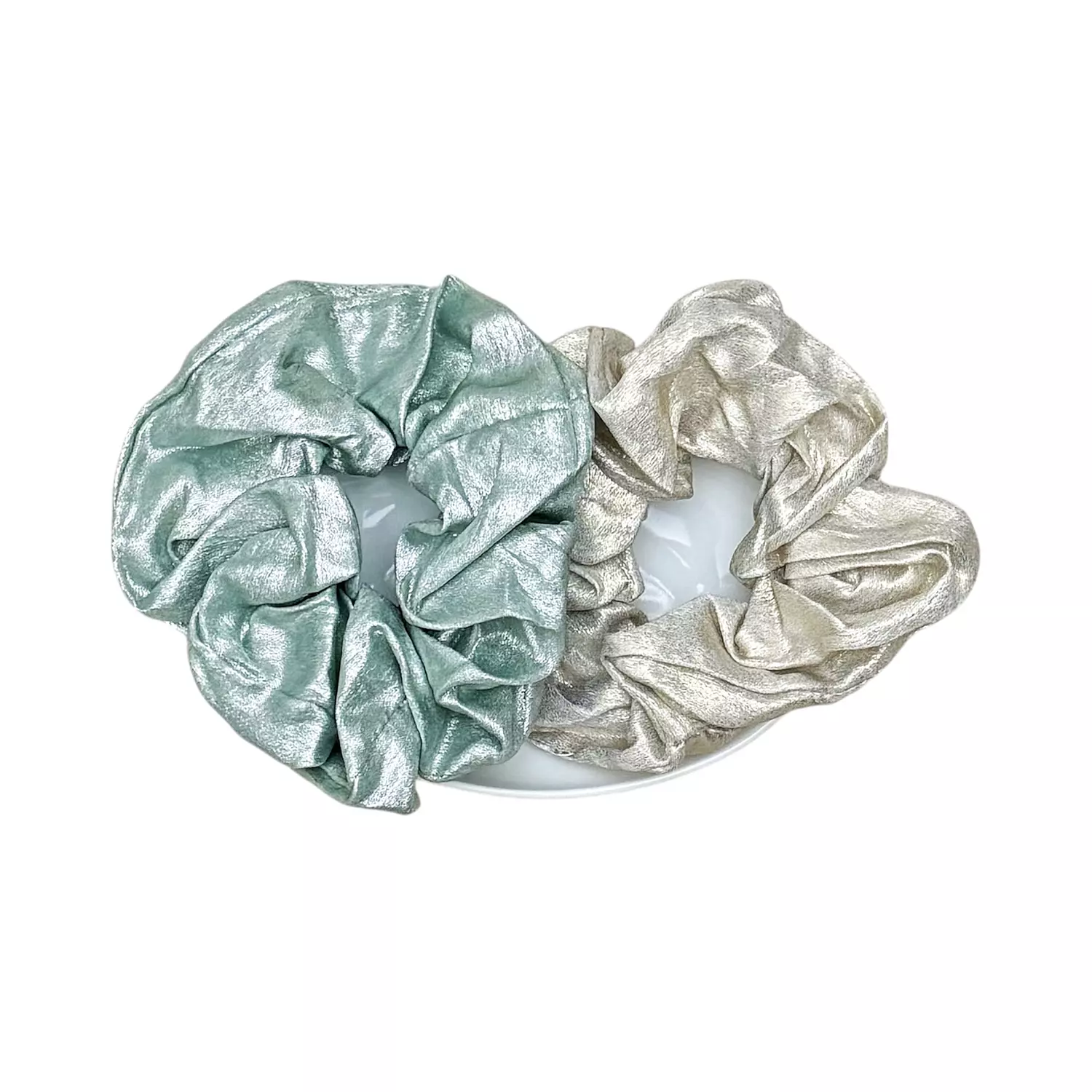 1 Pc Metallic Scrunchies A image