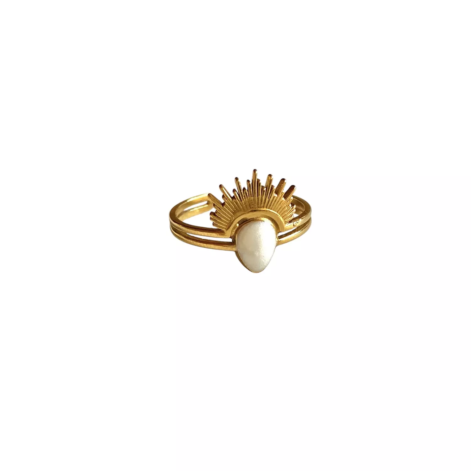 Sunburst Pearl stainless steel Ring image
