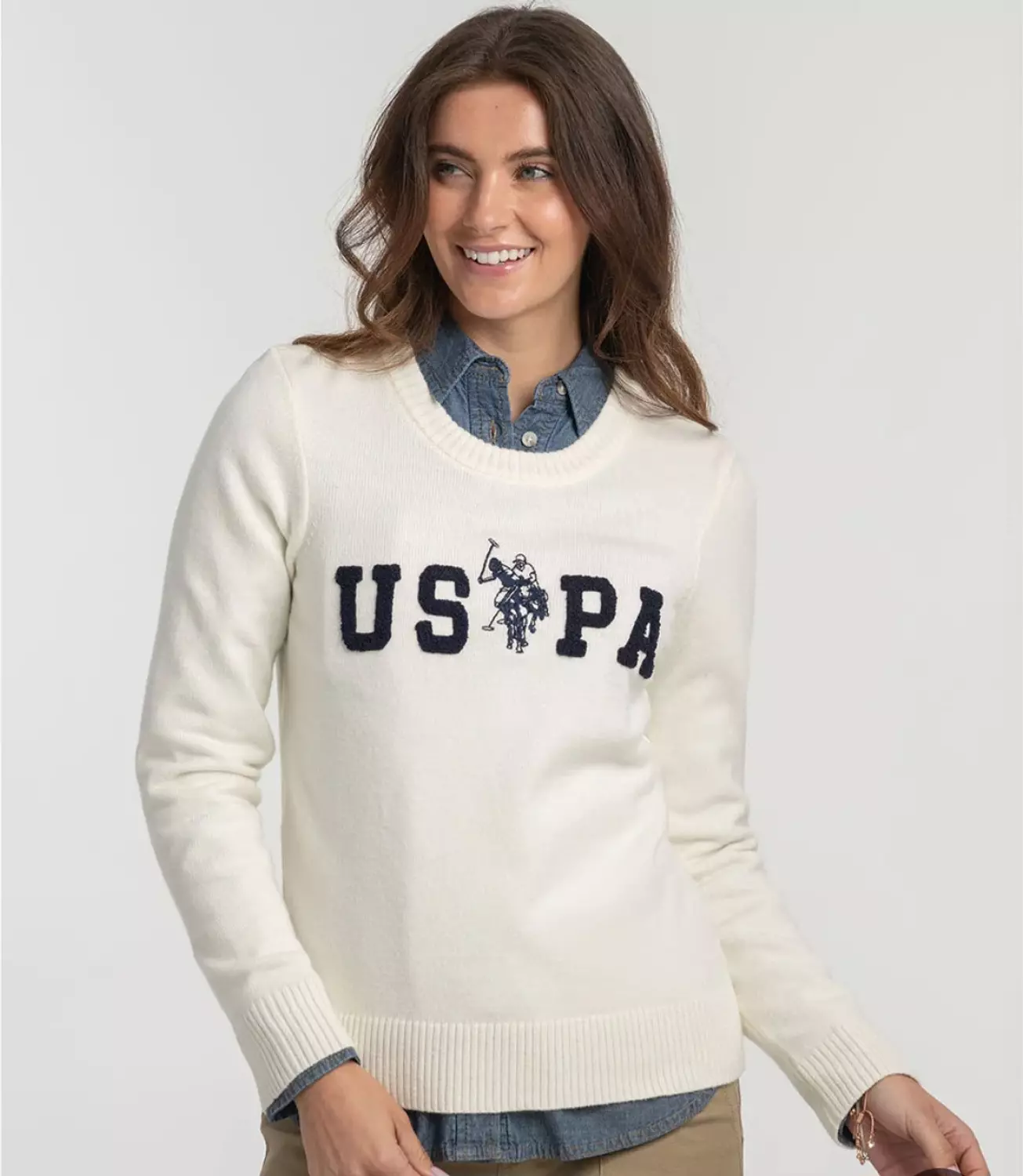 A classic crew-neck U.S. Polo Assn. Women’s Sweater image