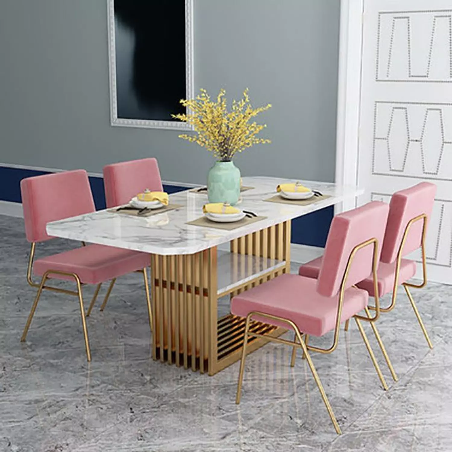 "Steel Dining Table - 70*140*75 cm" hover image