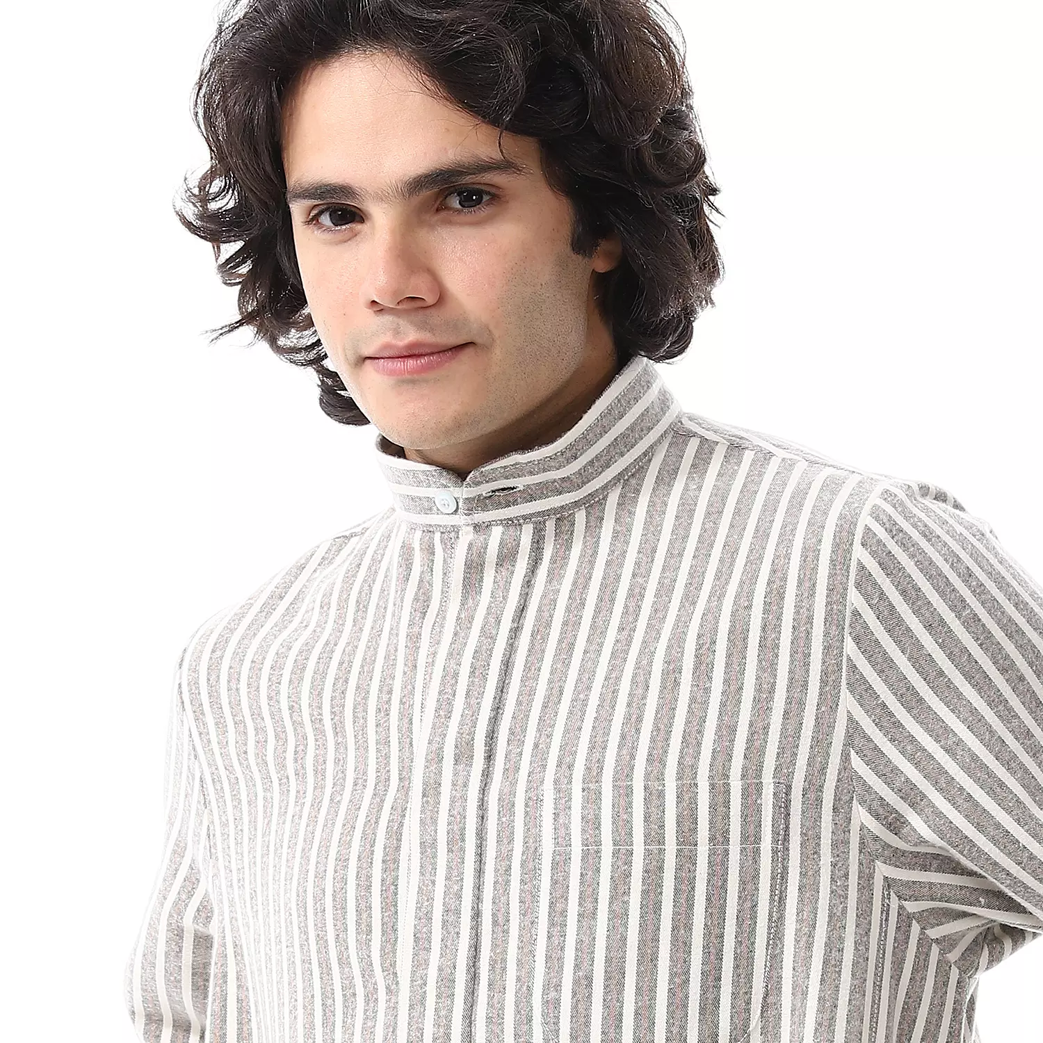 Shorto Men's Kastoor Galabeya  - 25 -1- Brown * Grey * White -2341 2