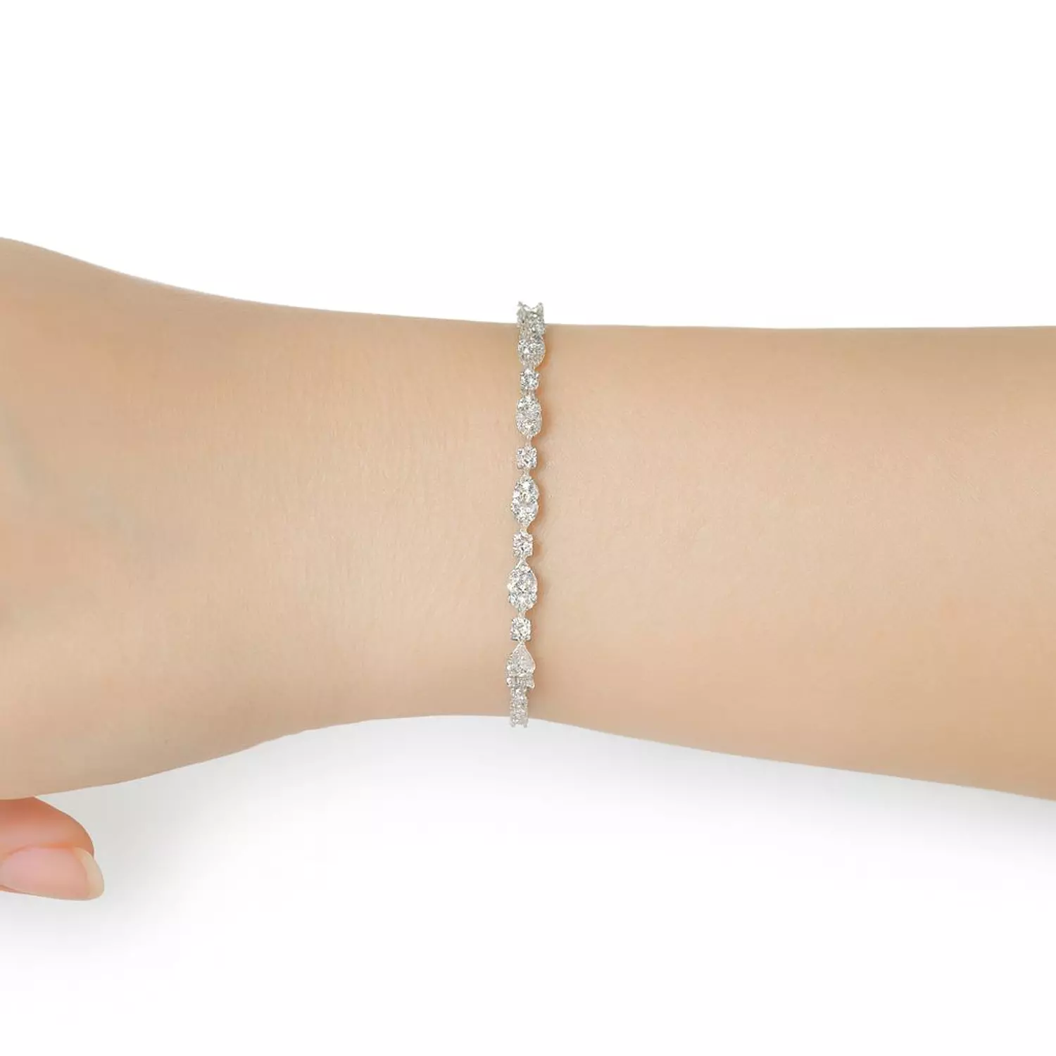 Silver Bracelet Diamond  1