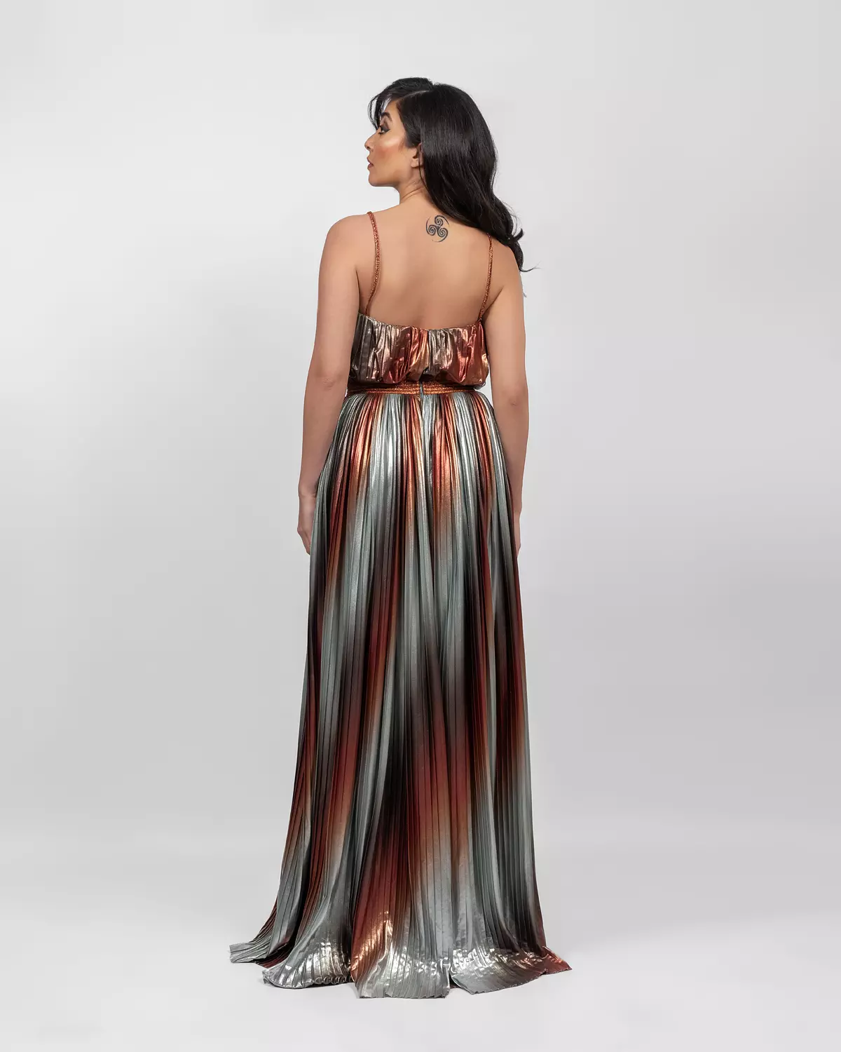 Radiant Multi-colored Pleated Dress hover image