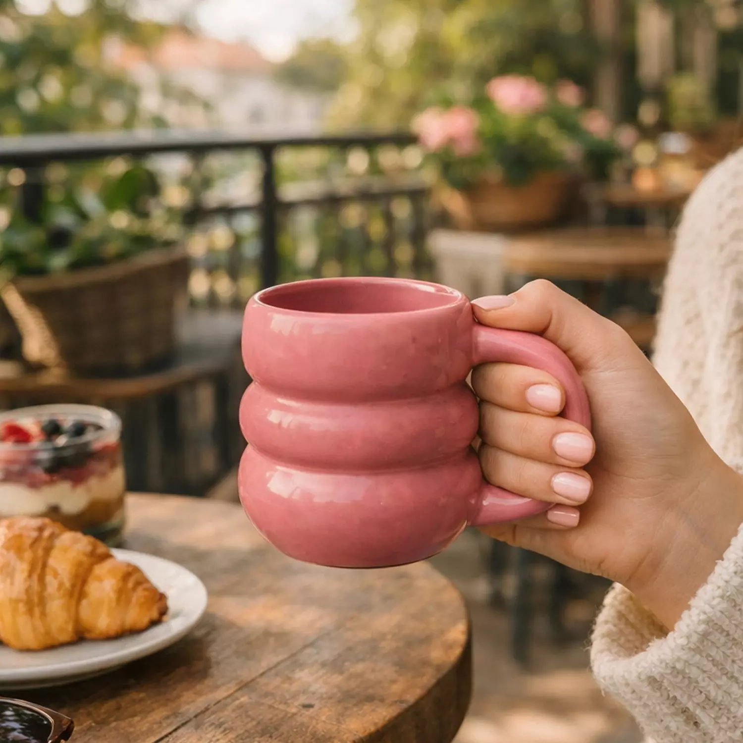 Pink Bubbles Mug hover image