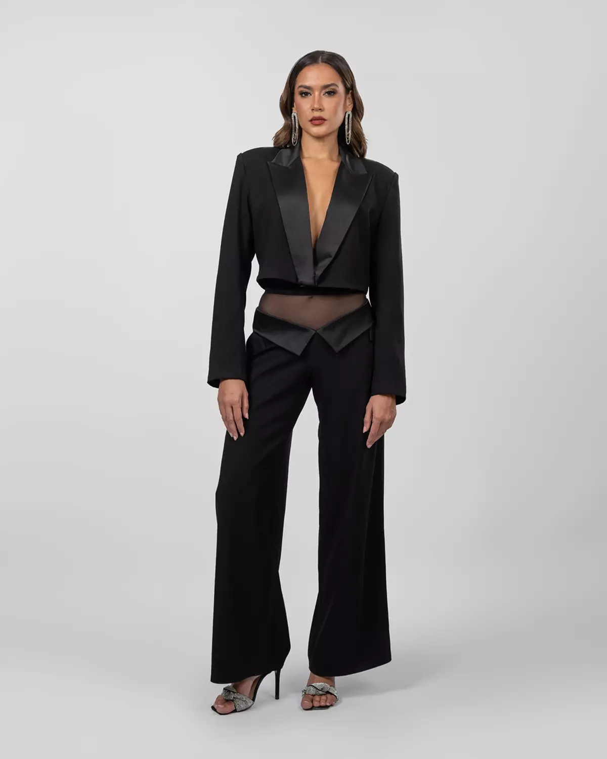 Cropped black blazer 2