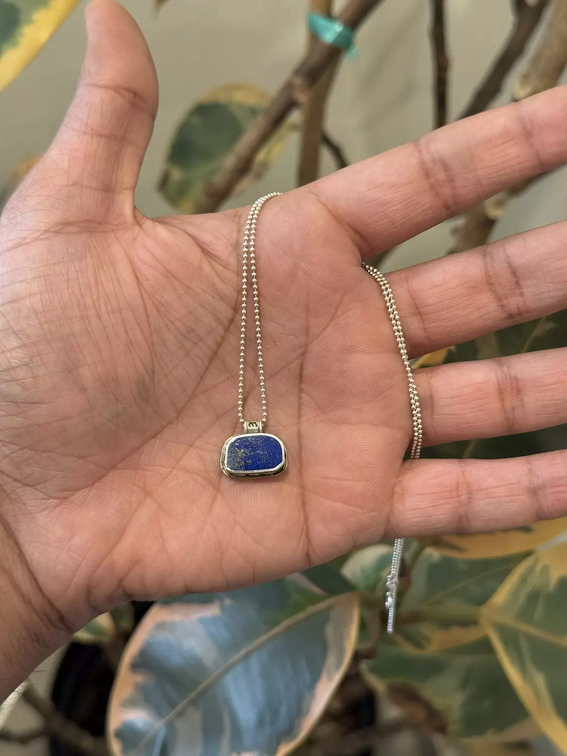 Lapis Cube Necklace image