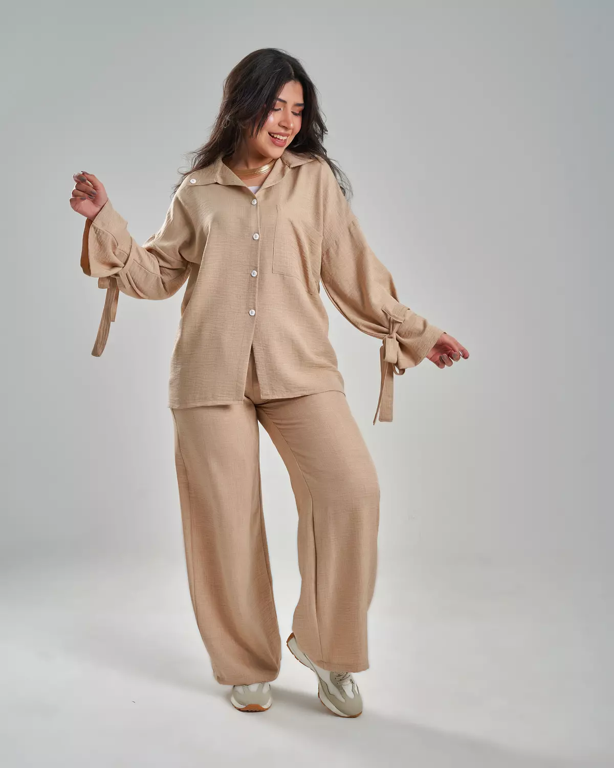 French Linen Set - Beige 2