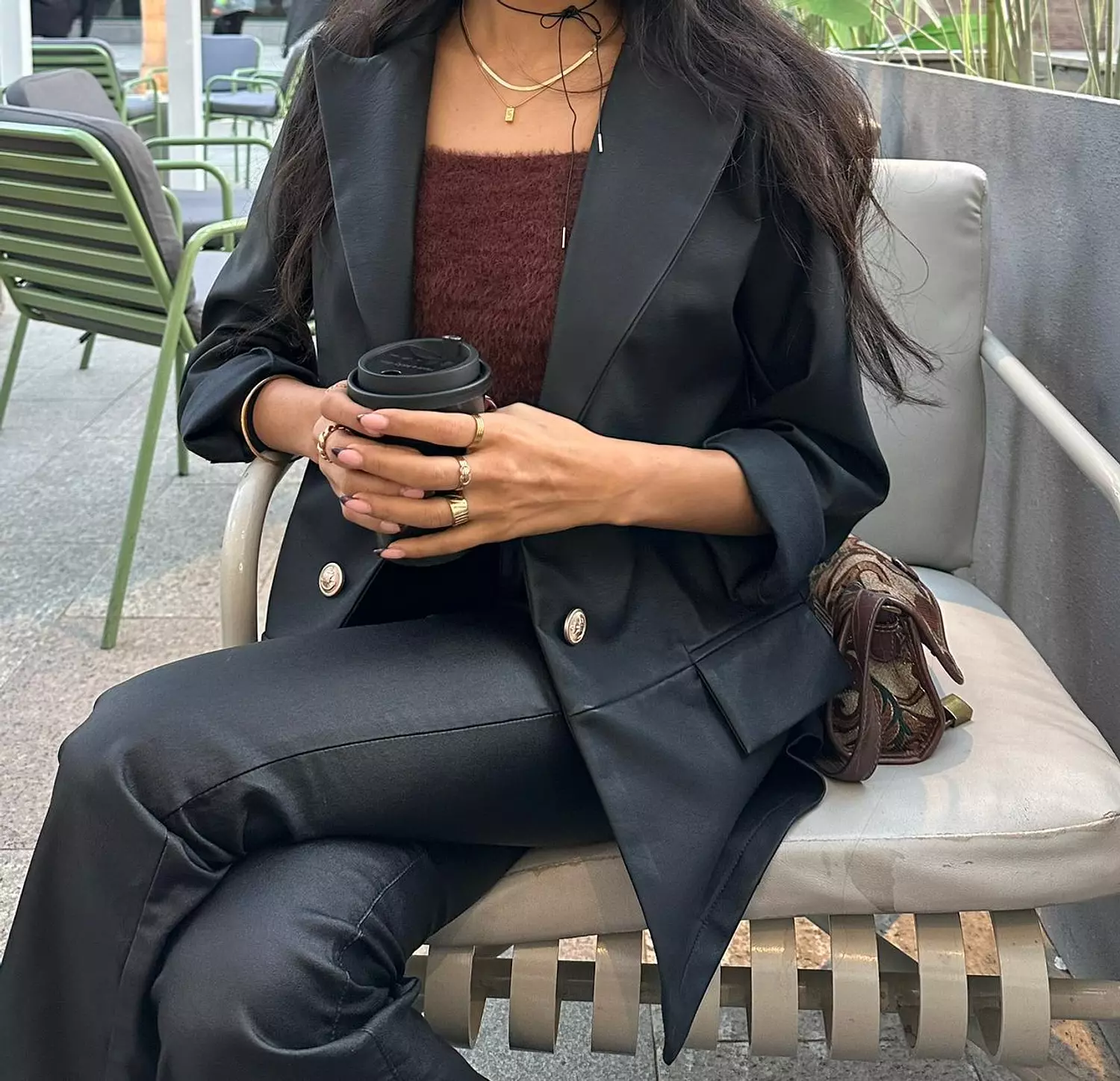 Black Leather Blazer image