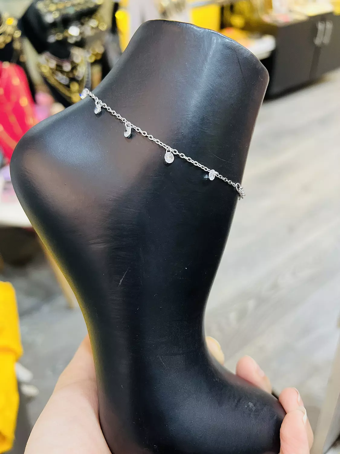 Stainless anklet 4 silver color  image