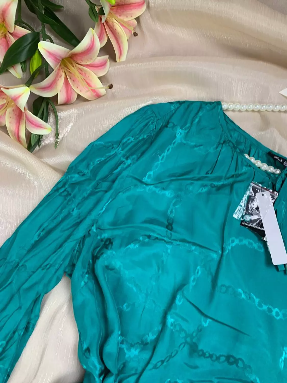 Maxi satin kaftan dress from Splash   Size 26 to 100:110 k    hover image