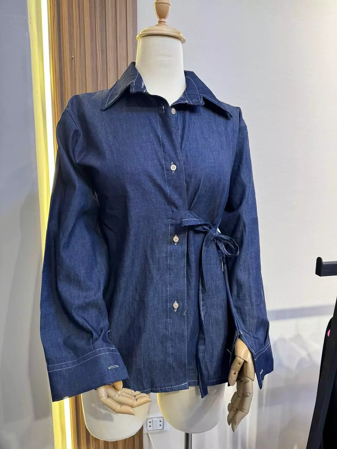 Denim Ribbon Shirt  image