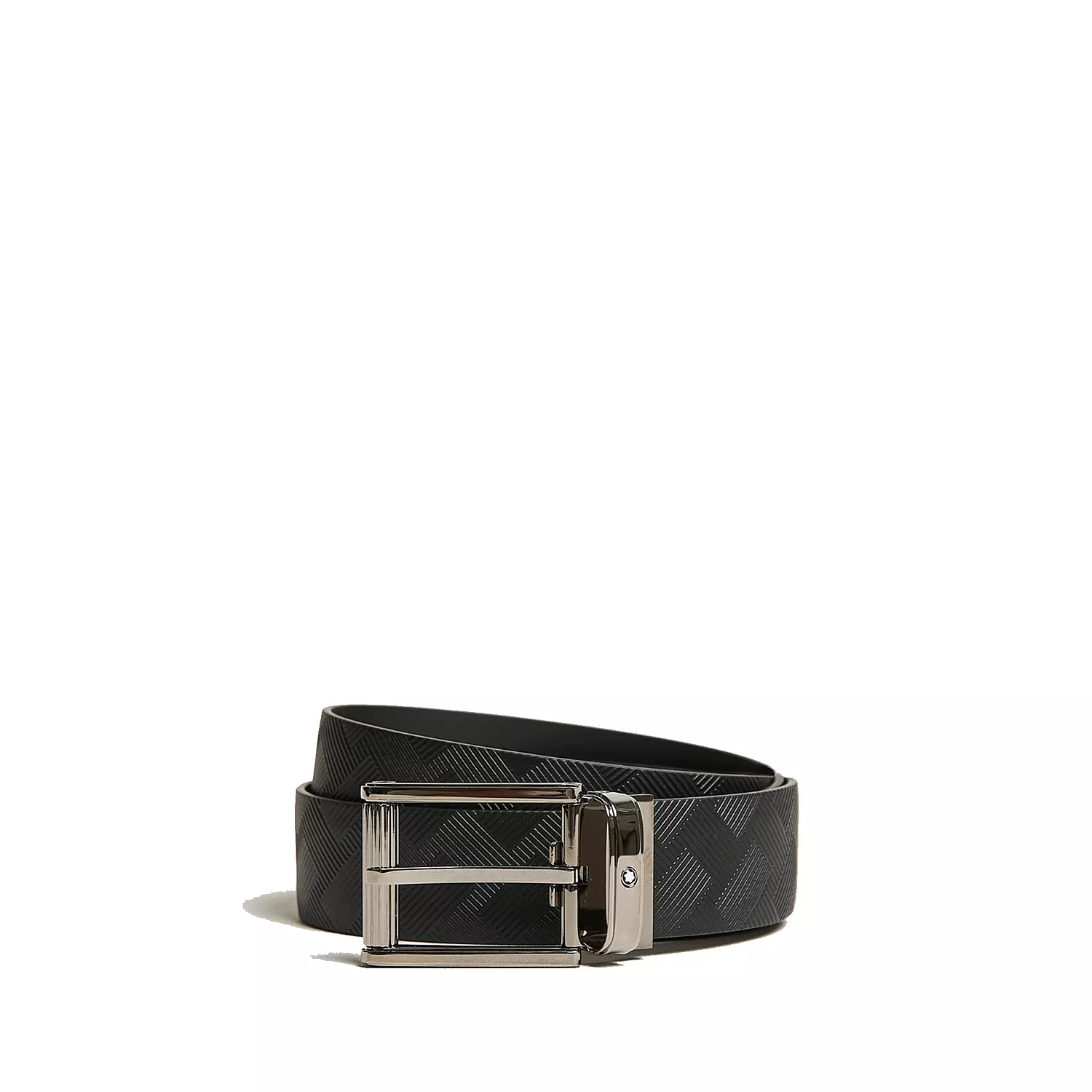 Montblanc black leather belt image