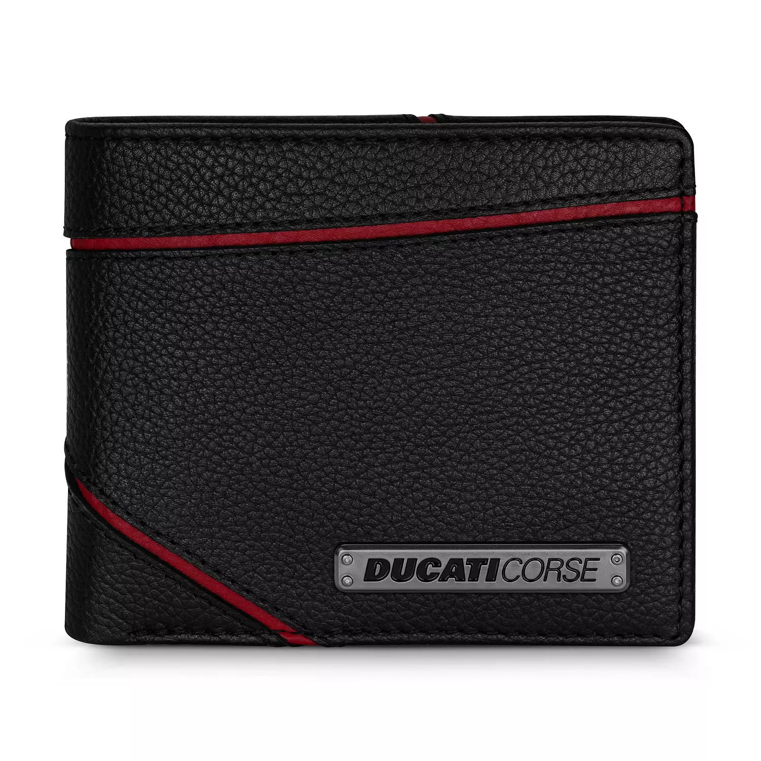 Ducati Corse Black Genuine Leather Wallet For Men - DTLGW2200702