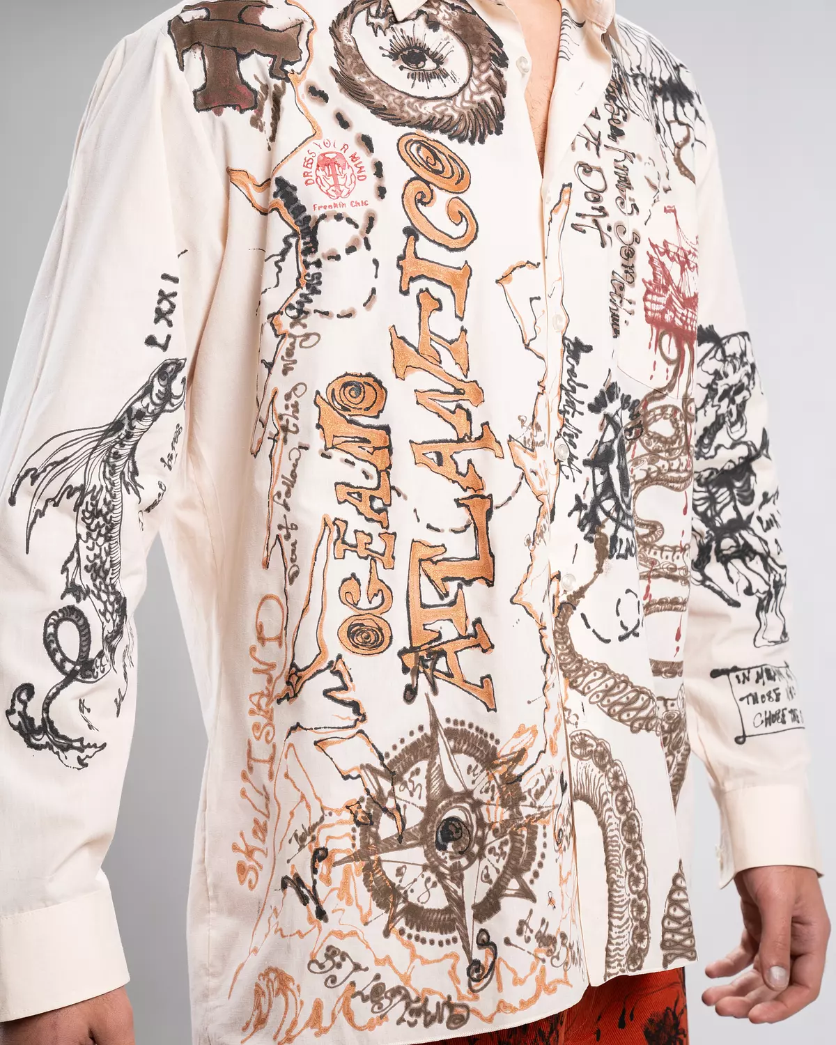 “ pirate’s diaries 2” hand-painted shirt  2