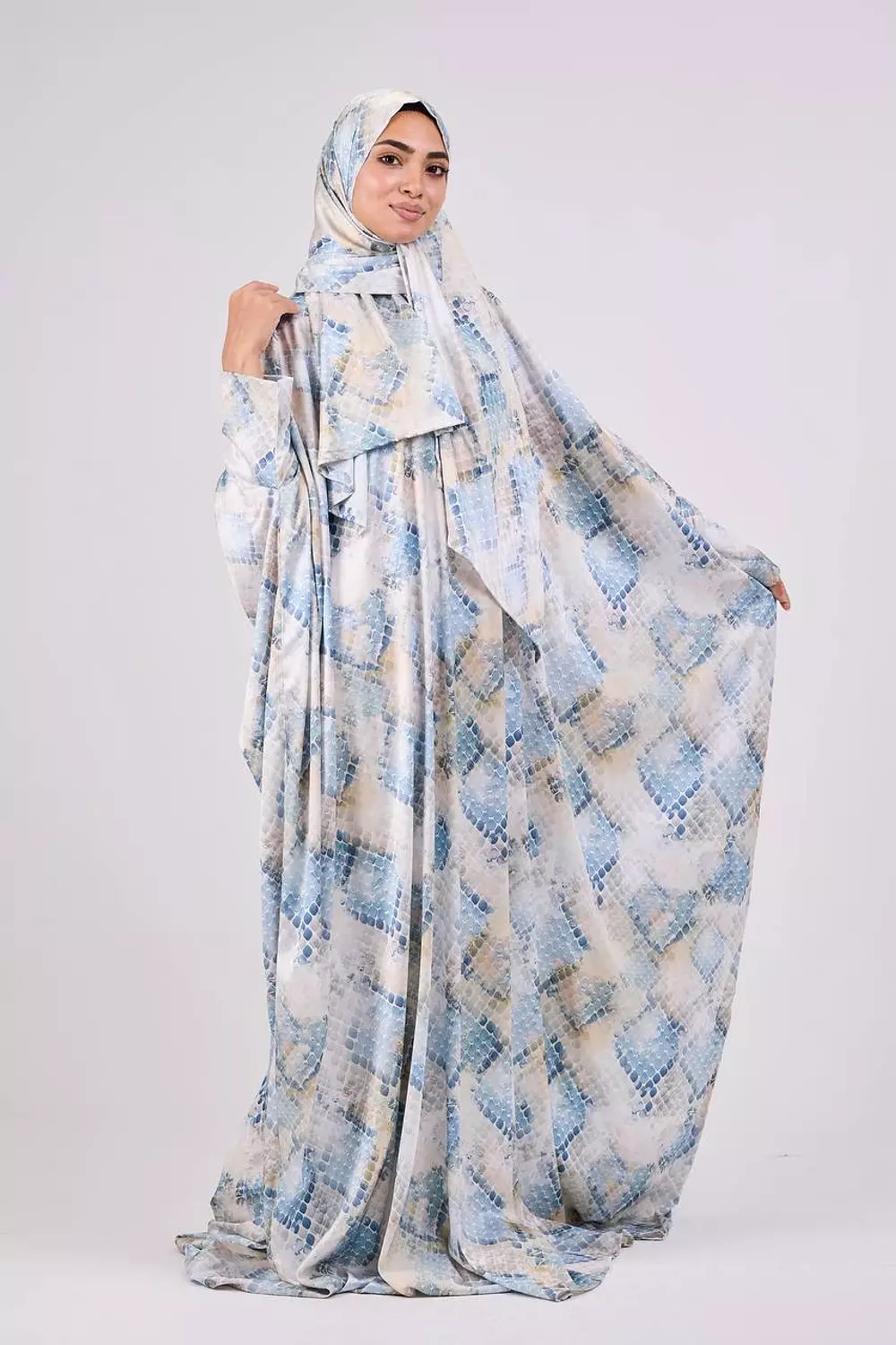 Aqua Butterfly Satin 1