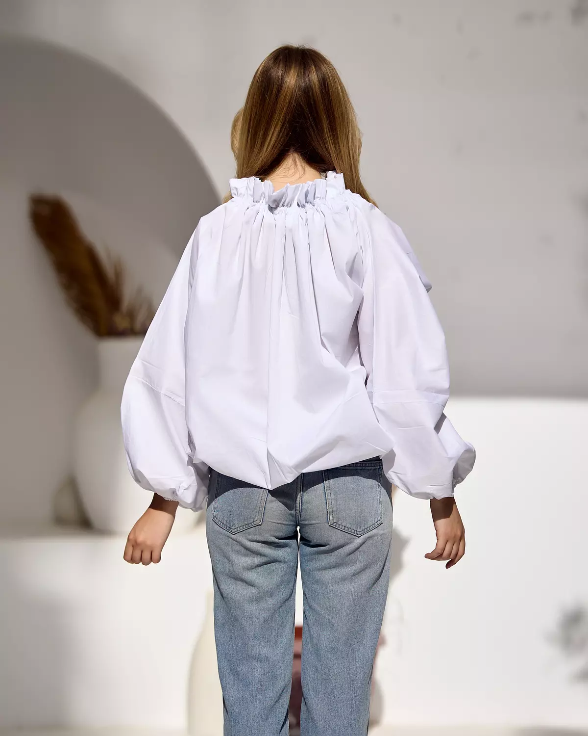 Ballon poplin blouse 4