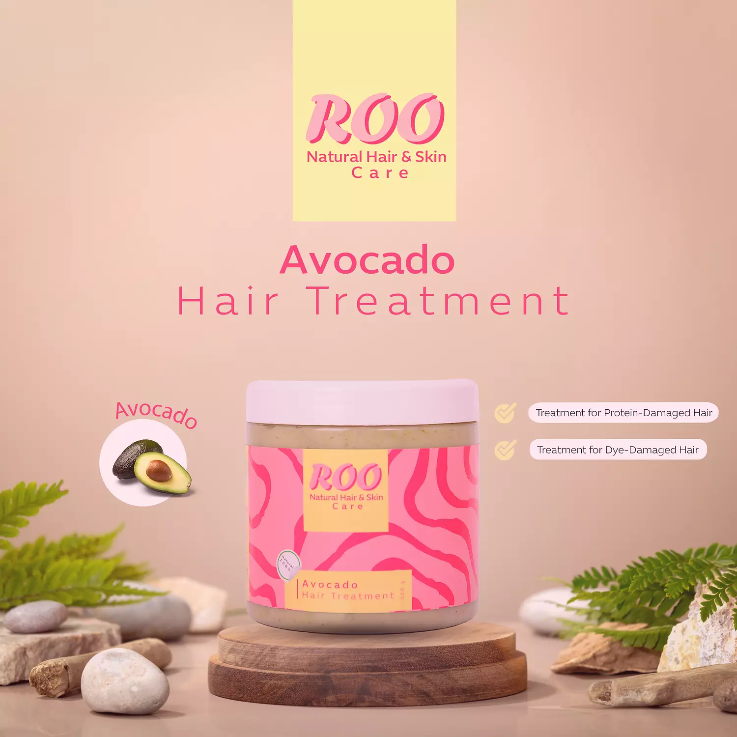 <p><span style="color: #DA596F">AVOCADO HAIR MASK</span></p>