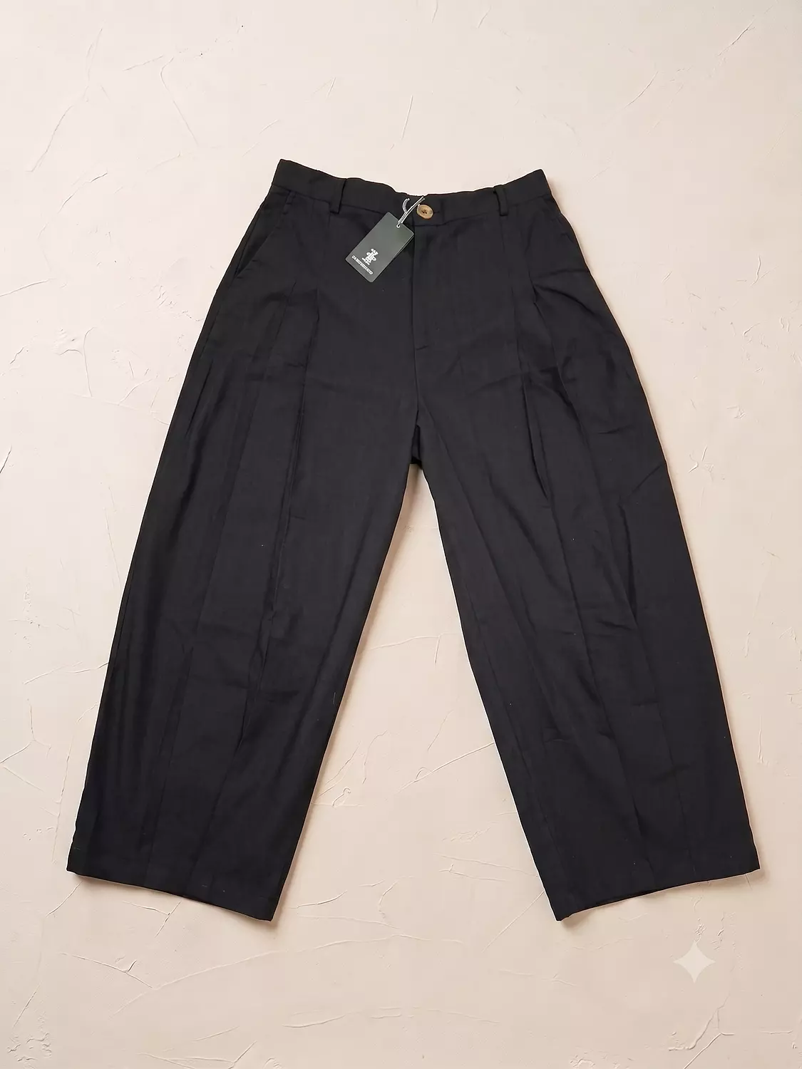 flowy wide leg ritual linen pants - Black 3