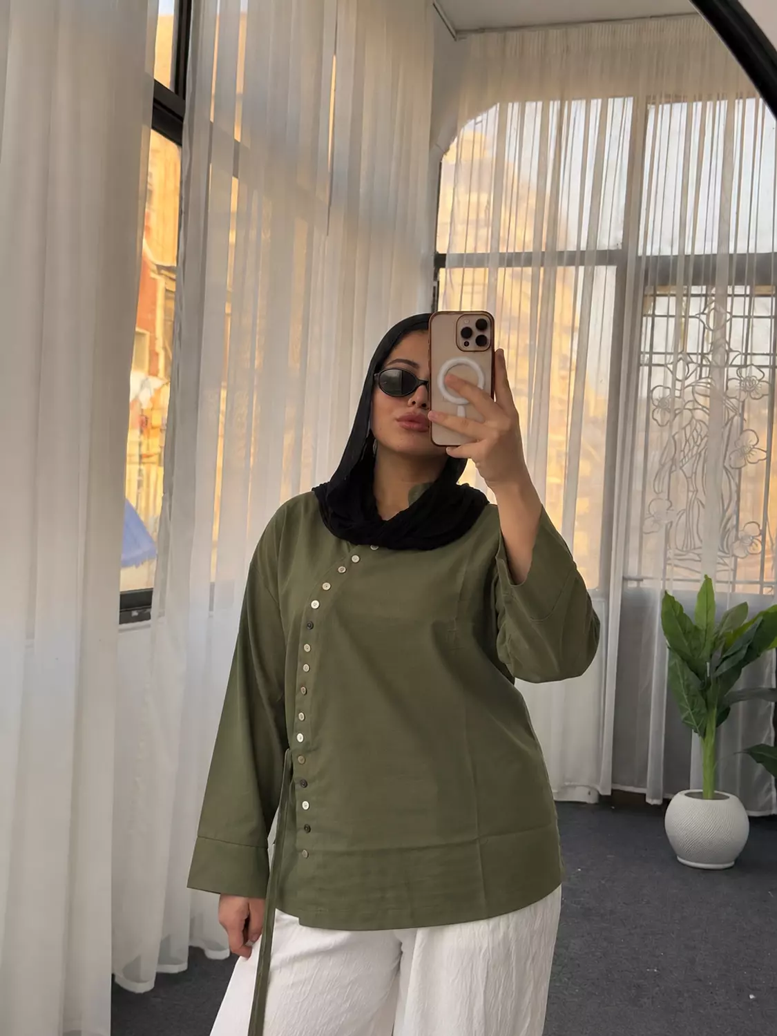 button side blouse image
