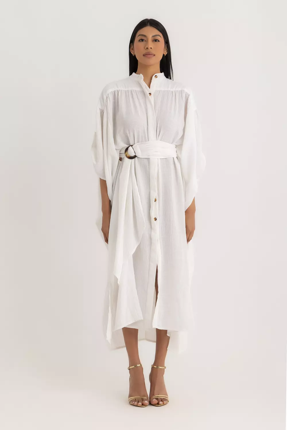 The Shahira Linen Kaftan Dress image