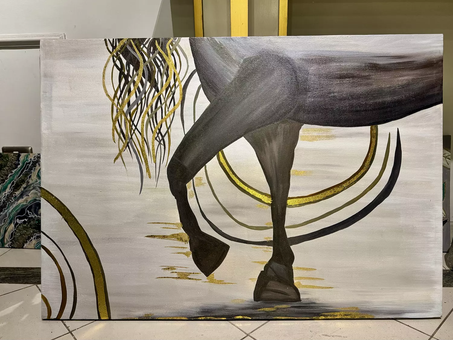 Golden horse design 1