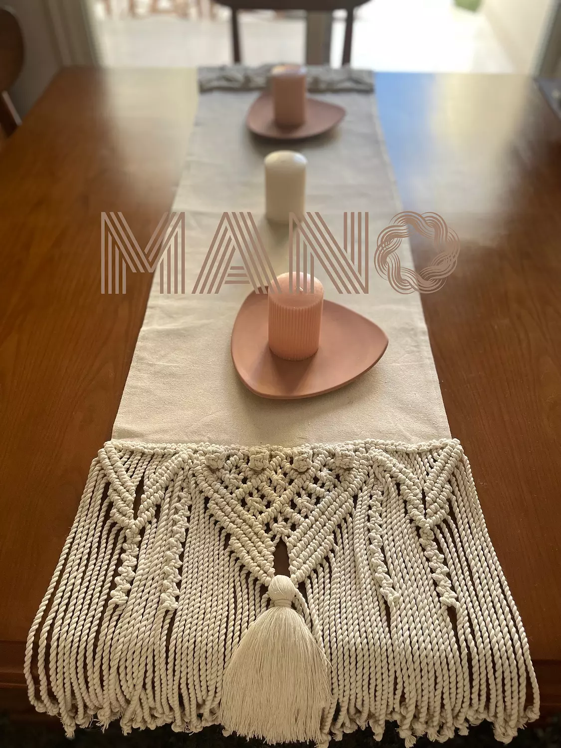 Cotton Macrame Frings Runner  5
