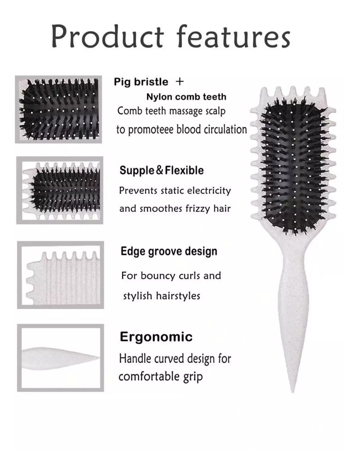 Curly Hair Brush - Alice  3