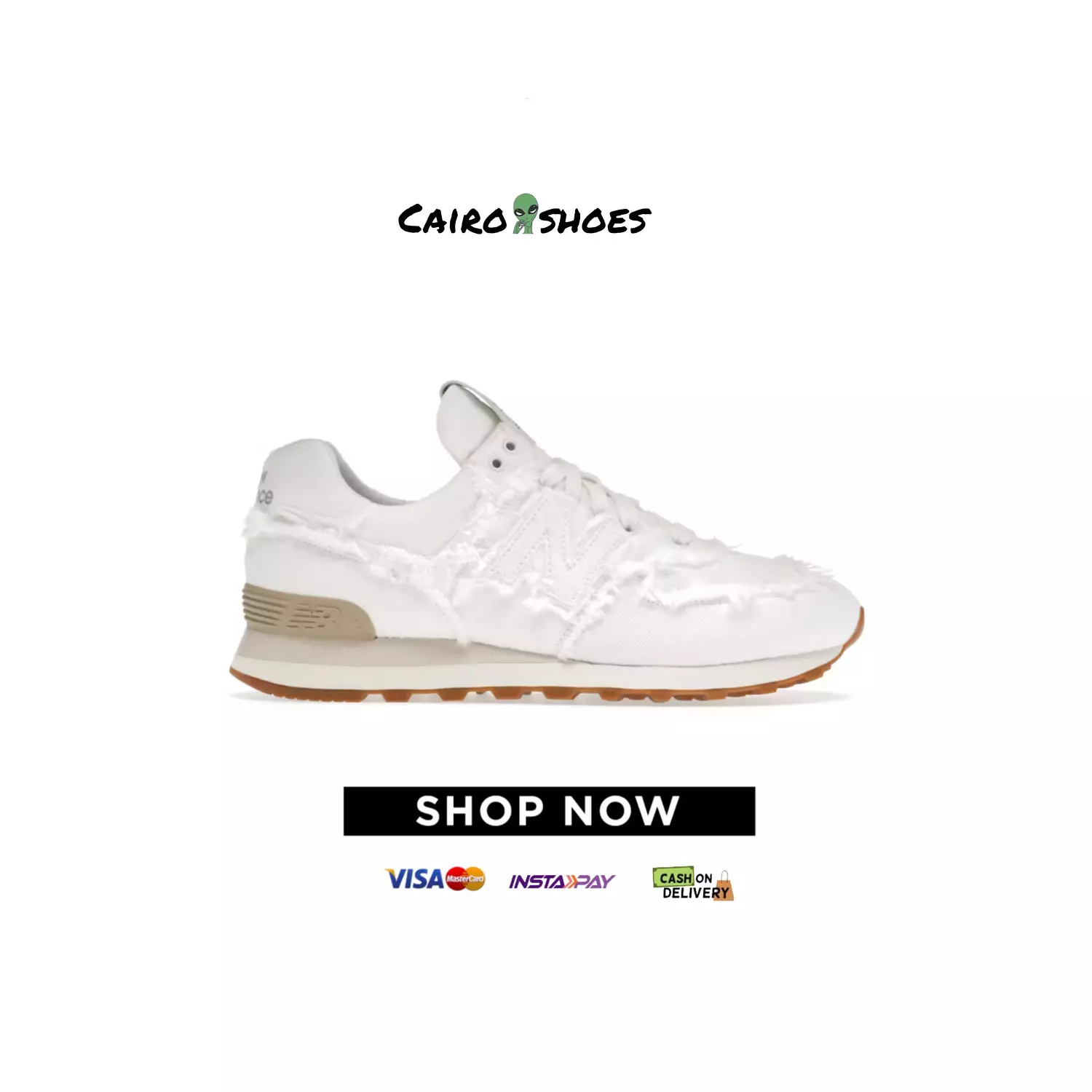 New balance 574 - Miu miu Denim White  image