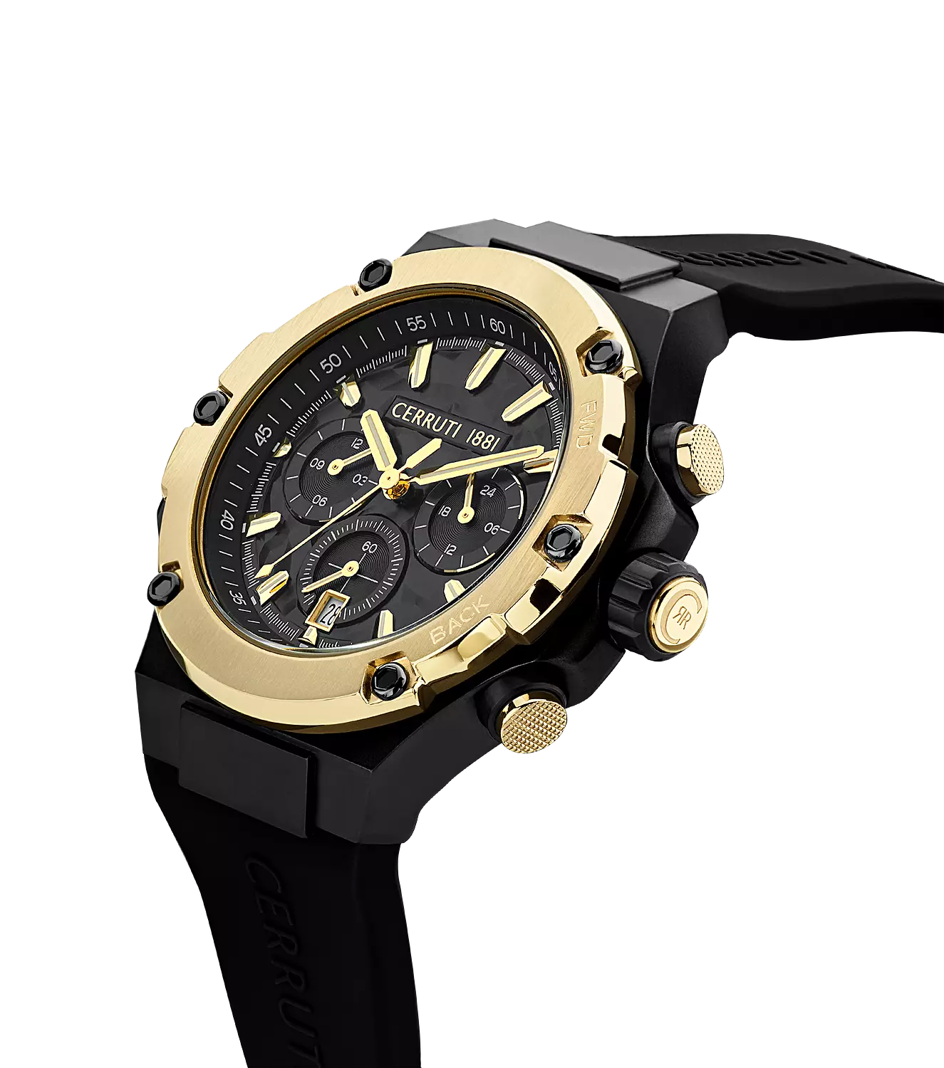 CERRUTI MEN WATCH LUCARDO BLACK QUARTZ WATCH 2