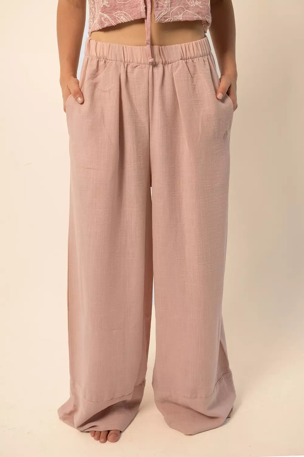 Wide-Leg Pants - Cashmere 2