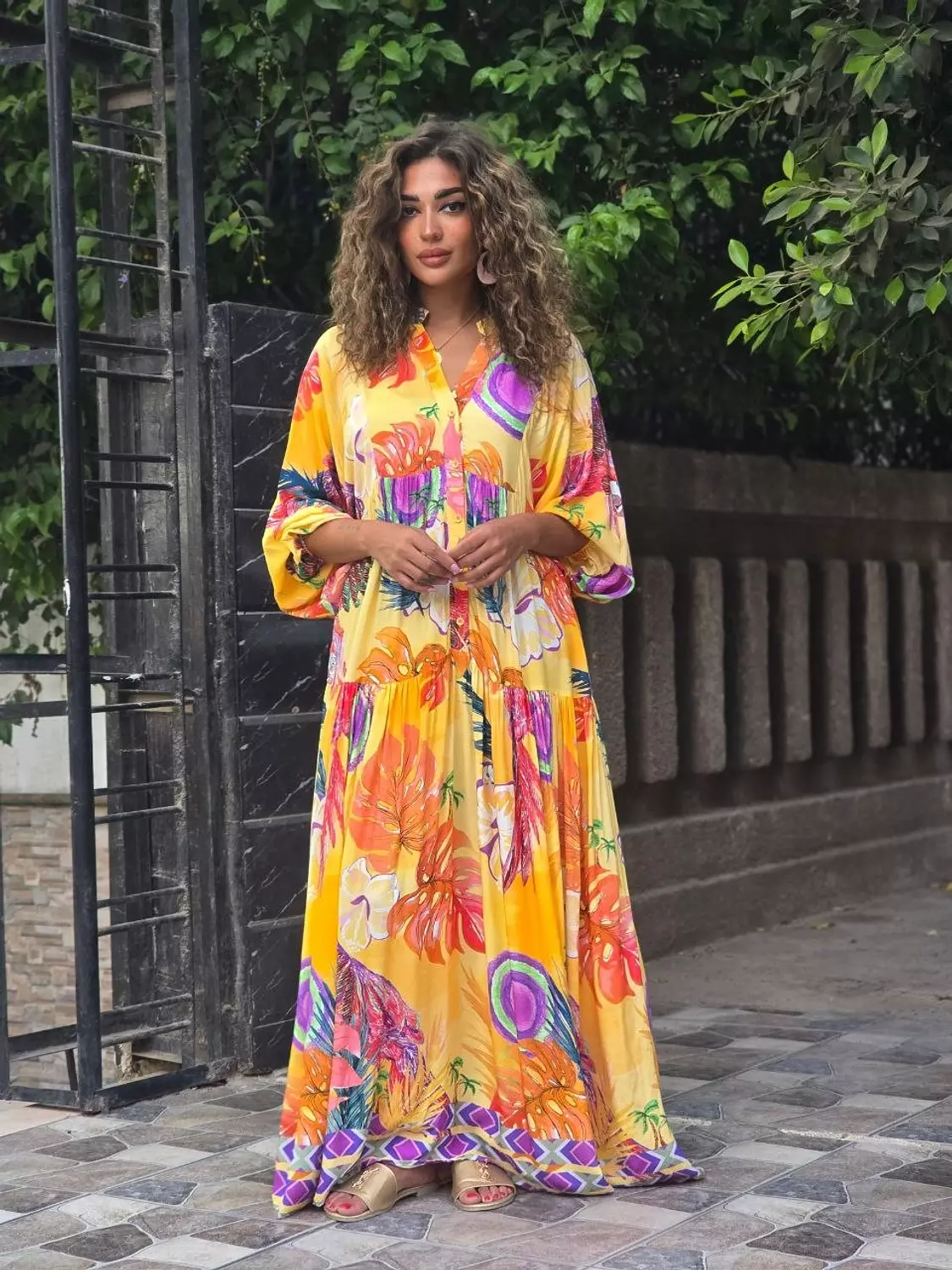 Multicolour Yellow dress image