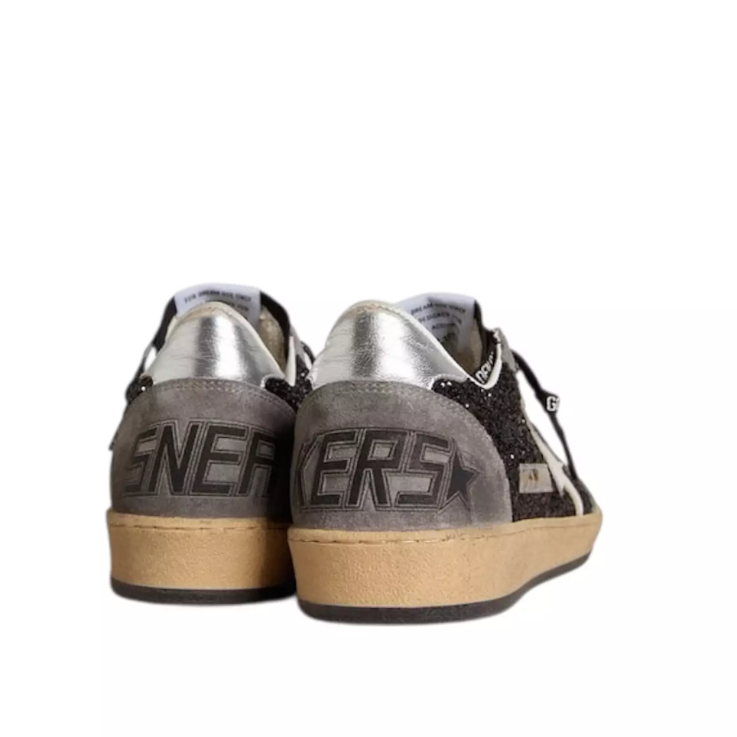 Ball Star in glitter with leather star and metallic 2