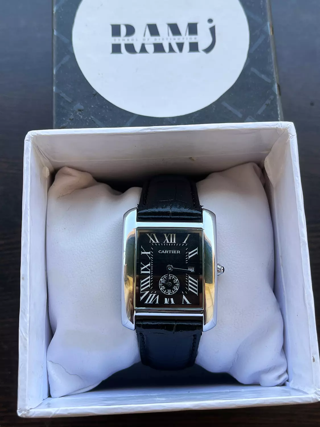 Cartier tank all black 4