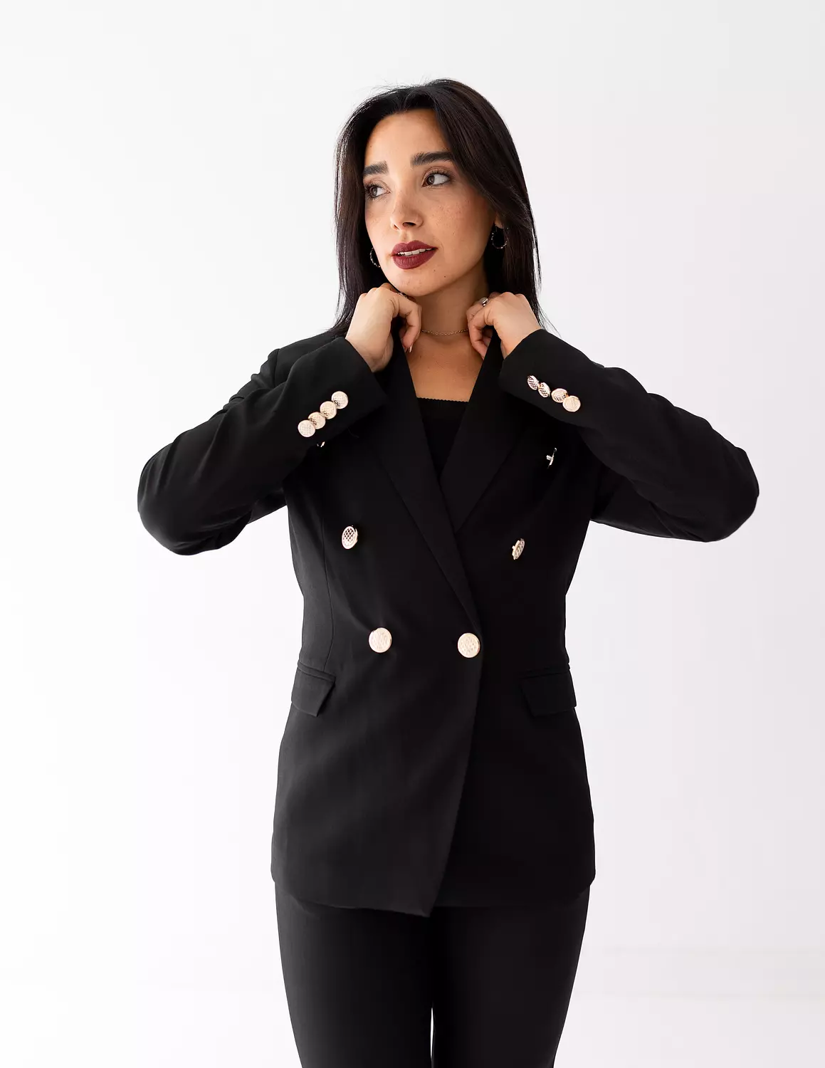Black Icon double breasted blazer  4