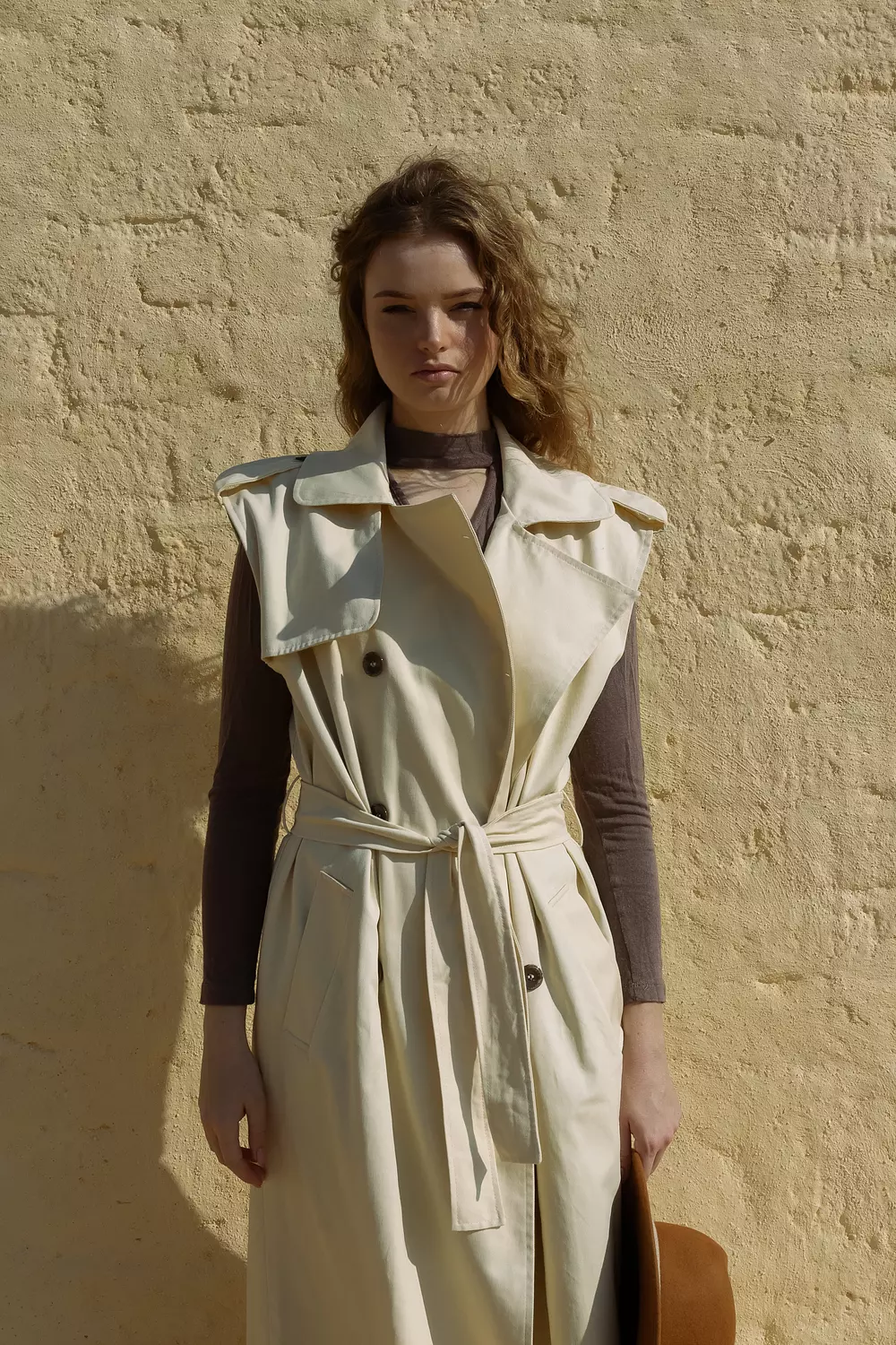 Convertible Trench Coat - butter yellow 5