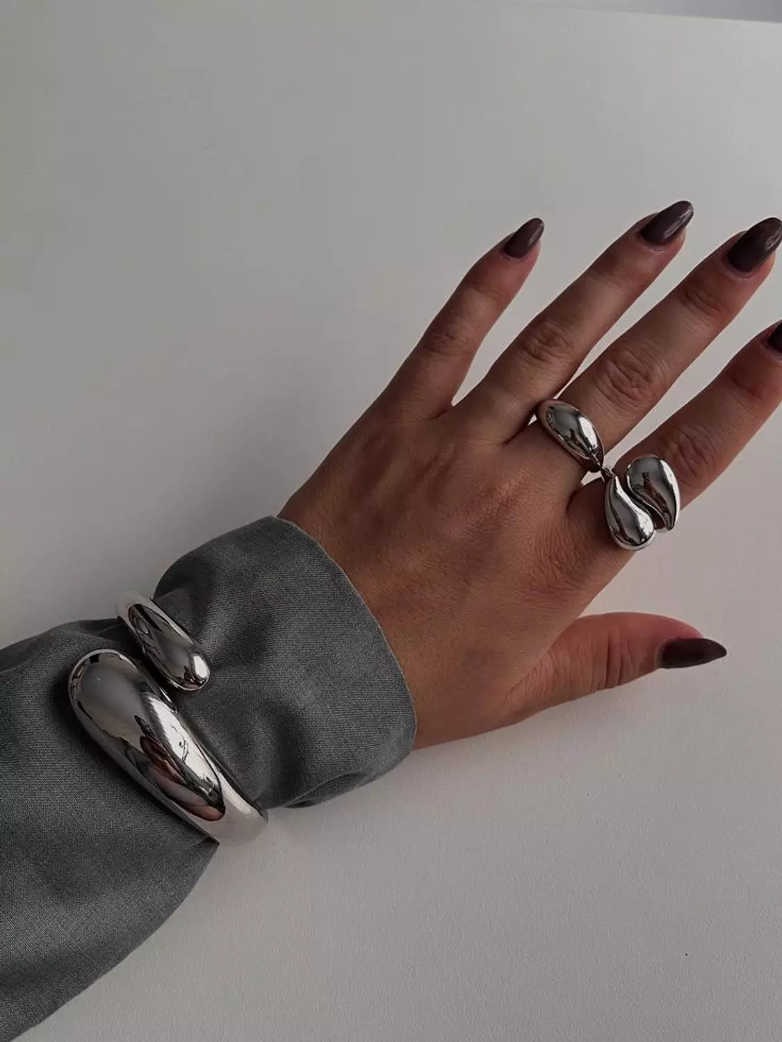 Chunky bangle silver B102 2