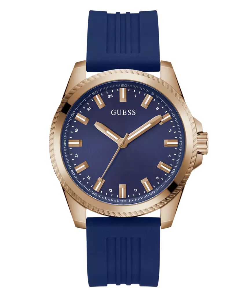 GUESS GW0639G3 Men's WatchRose Gold Tone Silicone Strap