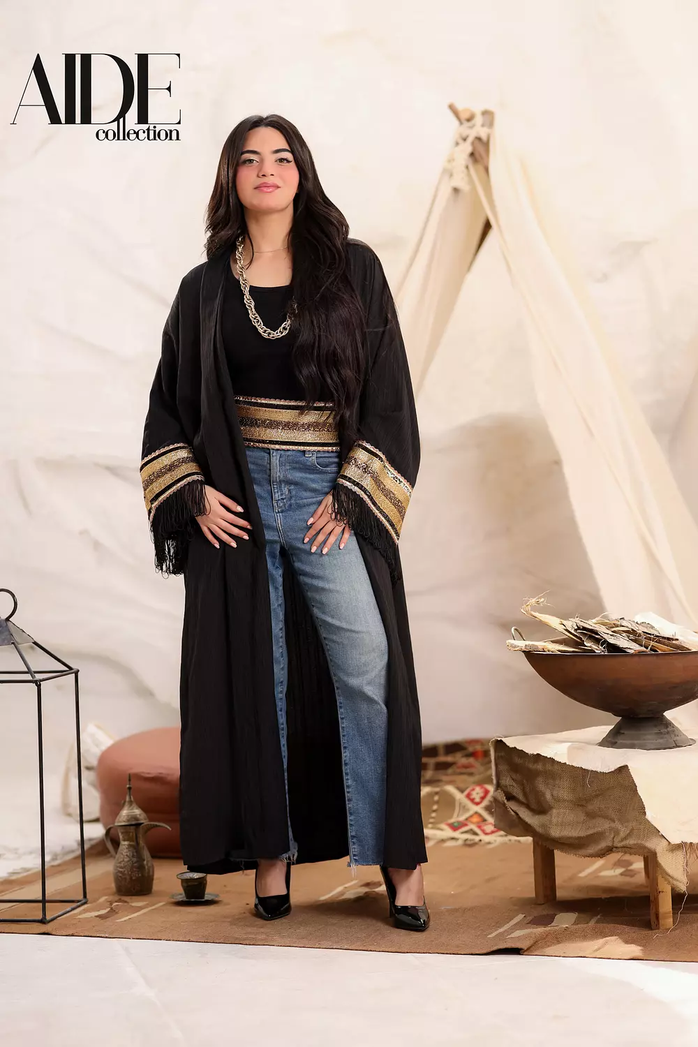 CAFTAN WITH BELT image