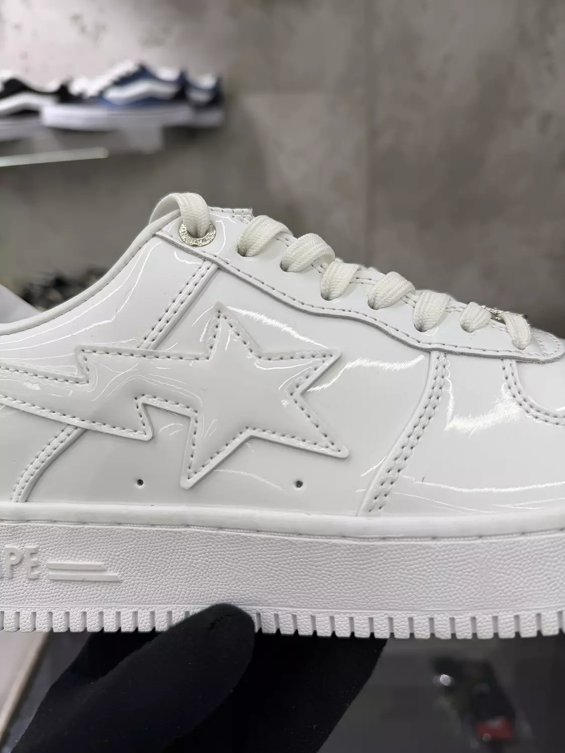A Bathing Ape Bape Sta Triple White patnet 7