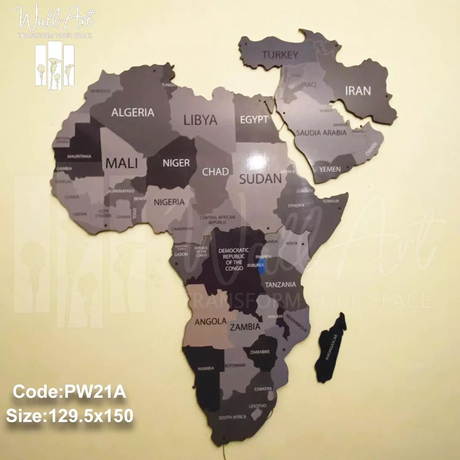 PW21- Lighted Printed Wooden Map   3