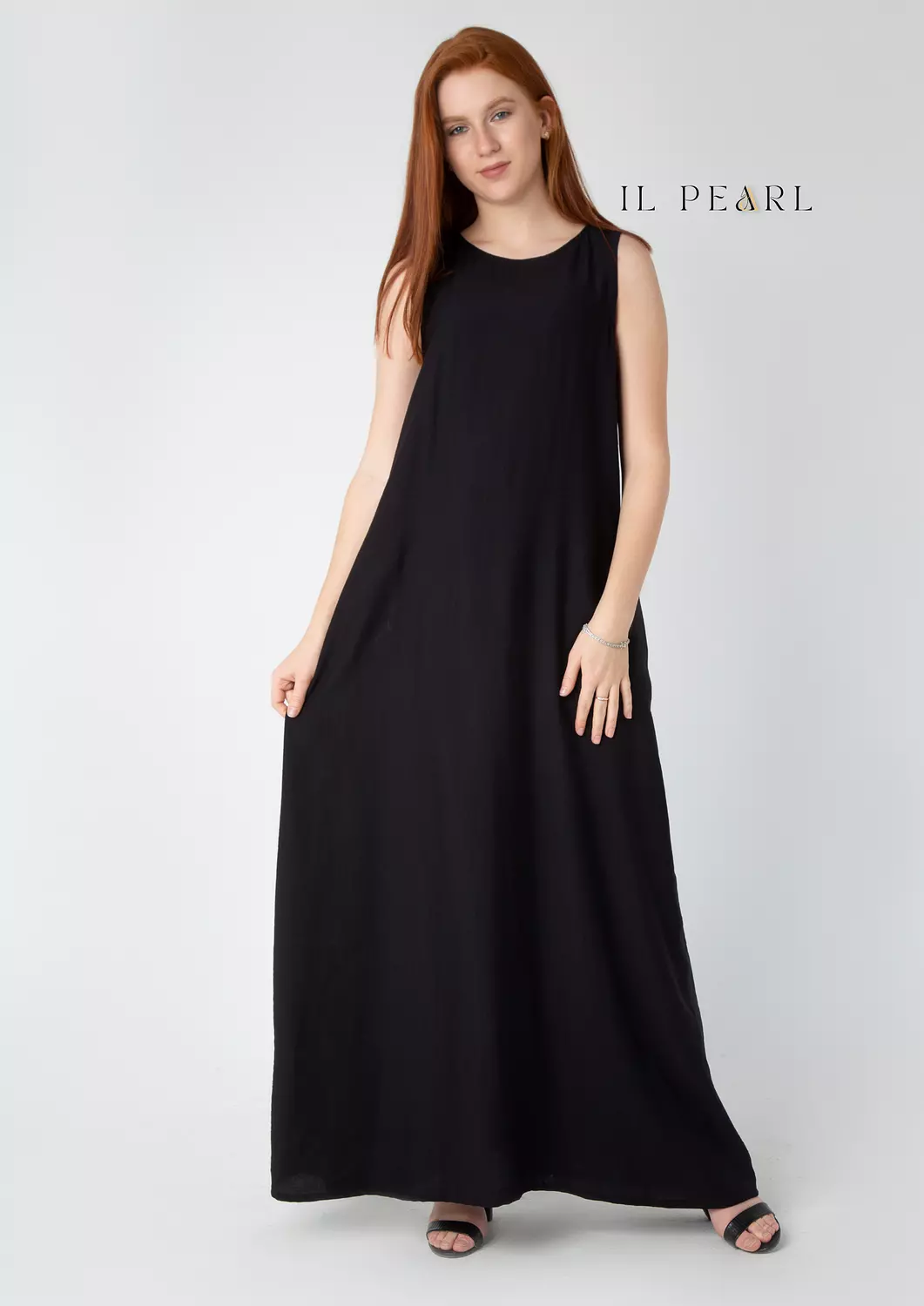 Basic Soft Linen Dress - Black 4