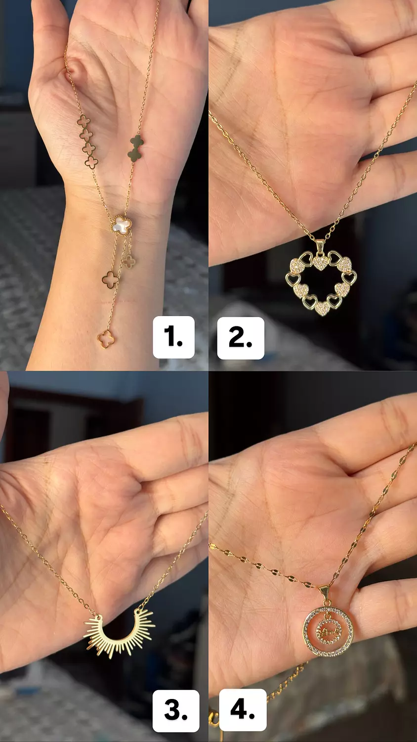 Stainless Steel Gold Necklace ( Stock ) image