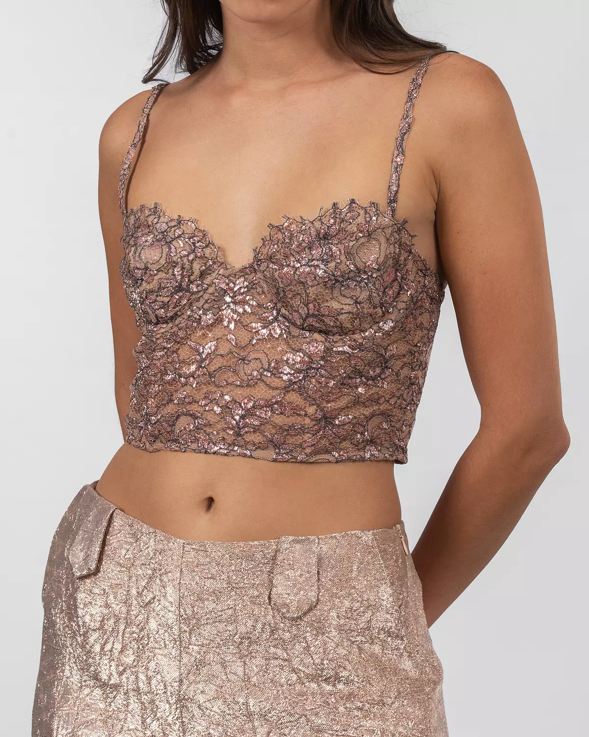 Rose Gold Lace Corset  image