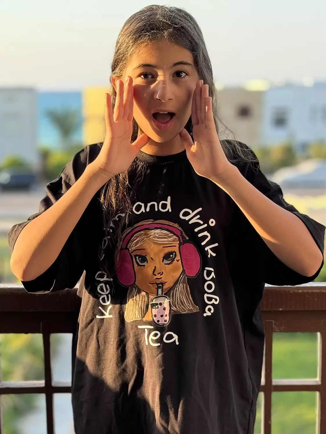 Boba tea oversized Tshirt image