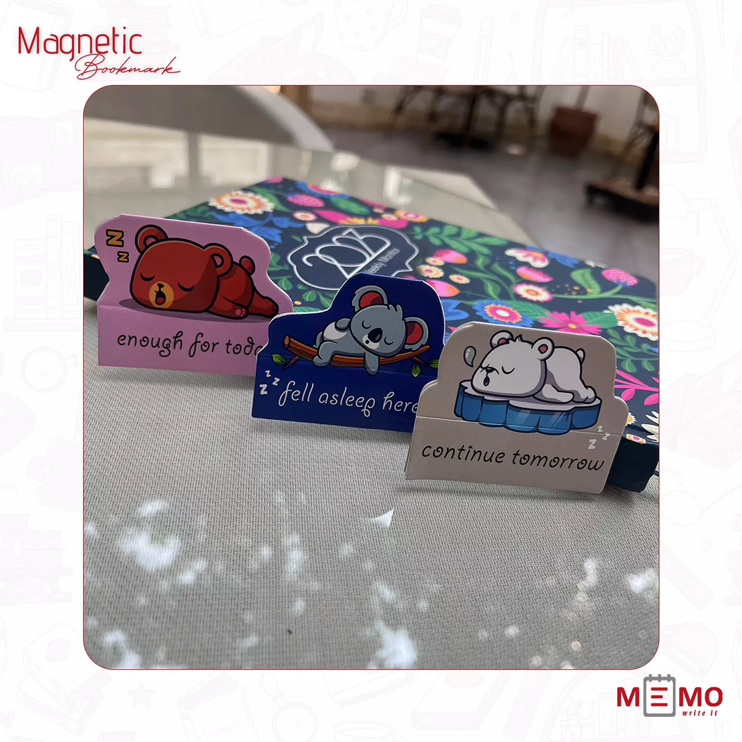 Memo  Magnetic Bookmarks "Sweet Bears" (3 pcs) 3