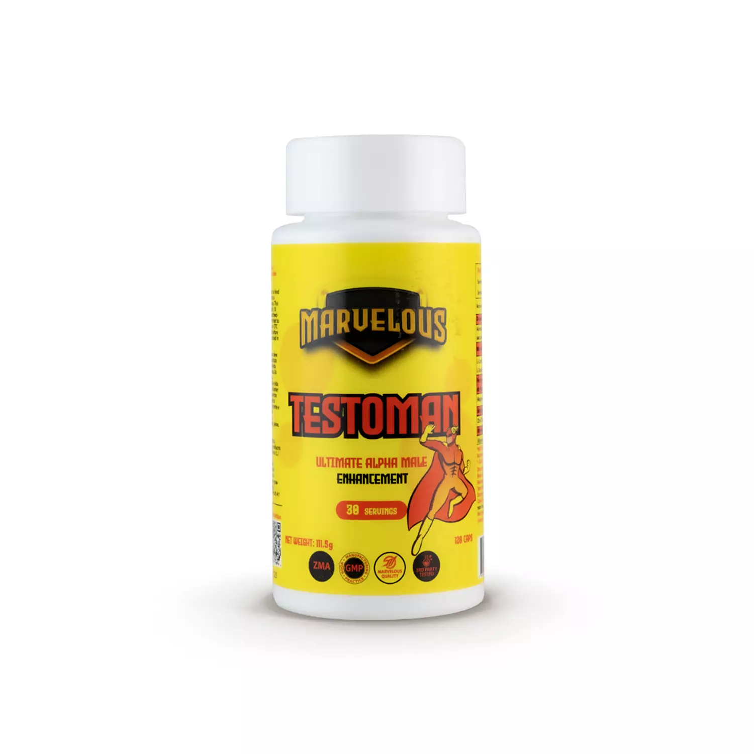Marvelous Nutrition Testoman Ultimate Alpha Male Enhancement- 30Serv-120Caps image