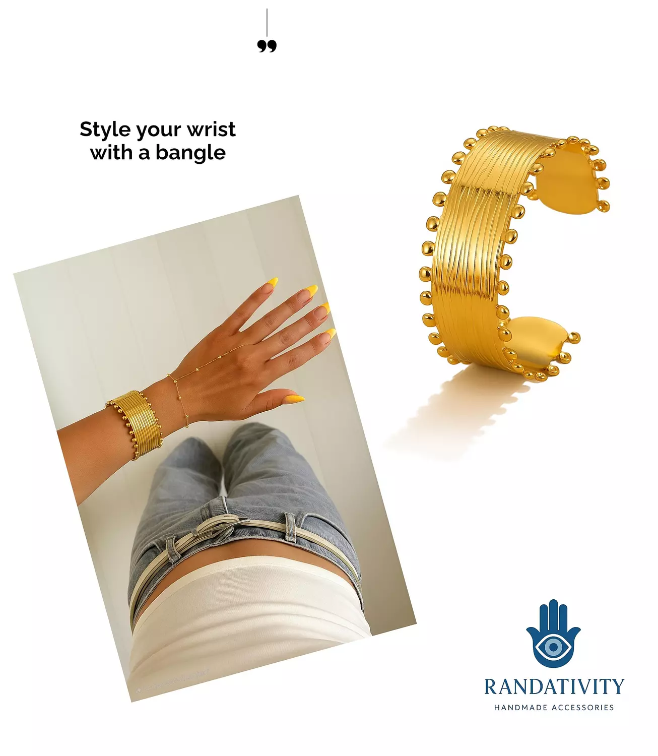 Majestic, lined bead bangle ✨ image